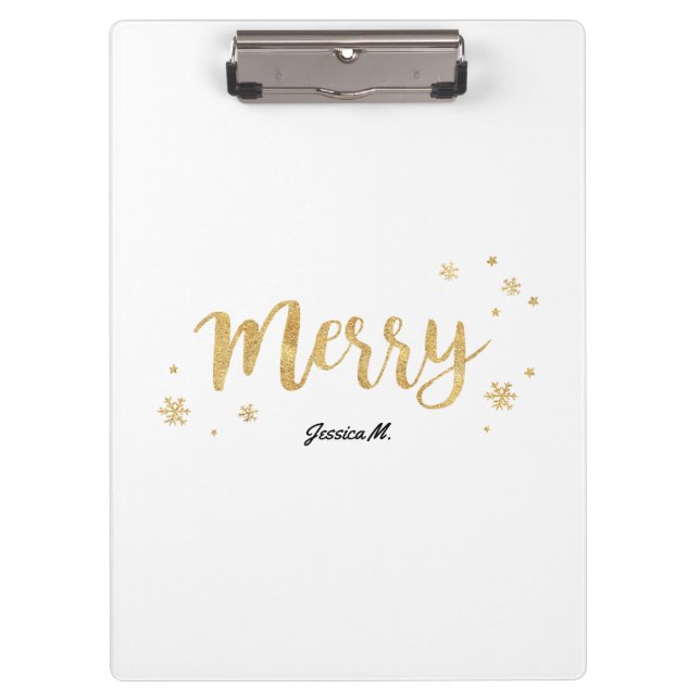 Merry (Gold) Clipboard (Front)