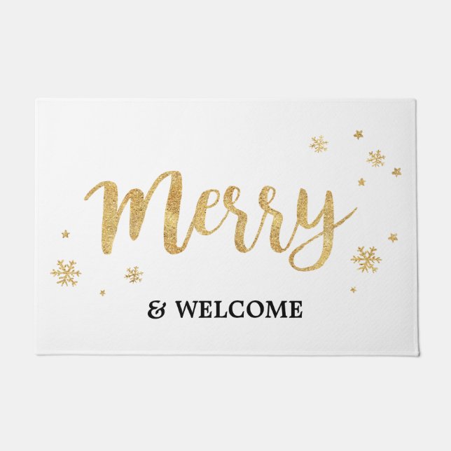 Merry (Gold) Doormat (Front)