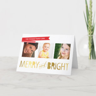 MERRY GOLD PHOTO HOLIDAY cute modern typography
