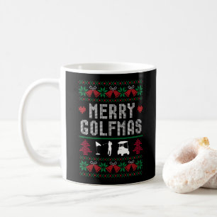 Merry Golfmas Golf Golfing Golfer Ugly Christmas Coffee Mug