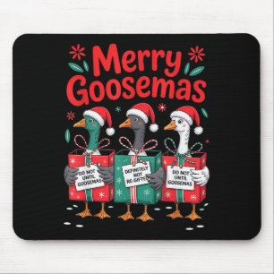 Merry Goosemas Christmas Xmas Holiday Present Wome Mouse Pad