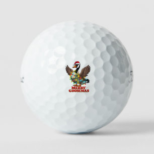 Merry Goosemas Funny Christmas Goose Xmas Golf Balls