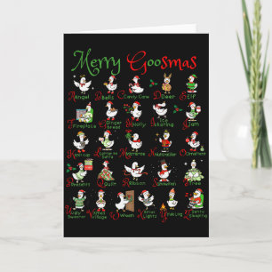 Merry Goosmas Christmas Silly Goose A To Z Cute De Card