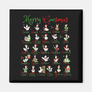 Merry Goosmas Christmas Silly Goose A To Z Cute De Magnet
