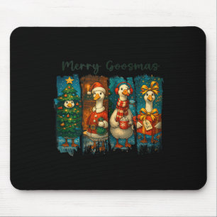 Merry Goosmas - Just A Jolly Goose - Christmas Goo Mouse Pad