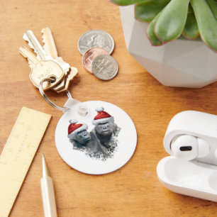 Merry Gorilla Christmas Key Ring