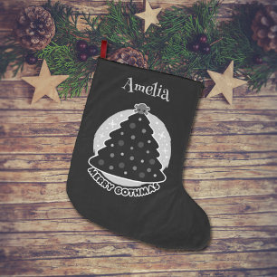 Merry Gothmas Personalised  Large Christmas Stocking
