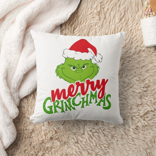 Merry Green Christmas Creature Design Cushion (Blanket)