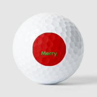 Merry Green Name on Red
