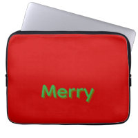 Merry Green Name on Red