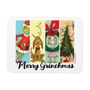 Merry Grinchmas Holiday Collage Magnet