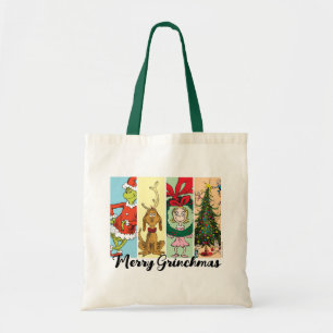 Merry Grinchmas Holiday Collage Tote Bag