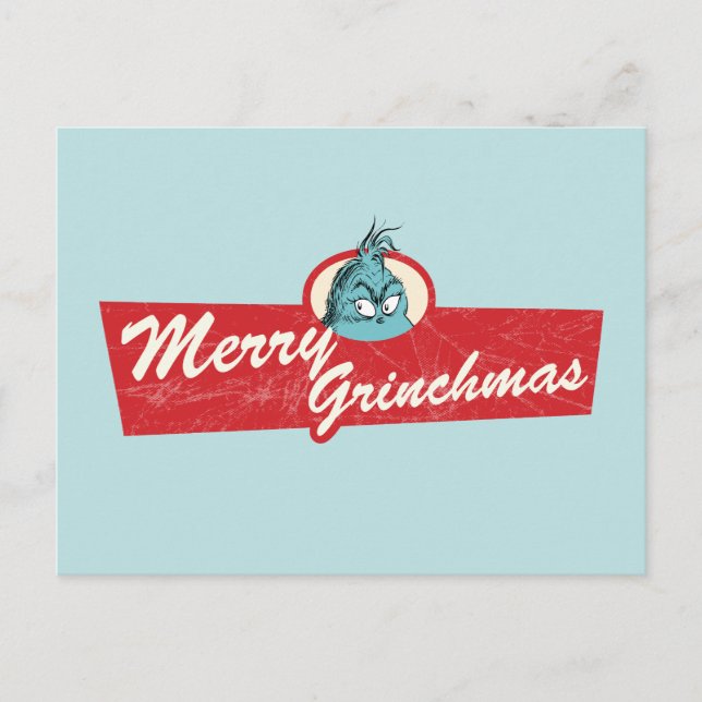 Merry Grinchmas Quote The Grinch Postcard (Front)