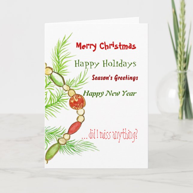 Merry Happy Christmas Card (Front)