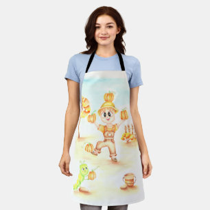 Merry harvest little ginger boy apron