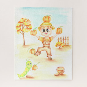 Merry harvest little ginger boy jigsaw puzzle