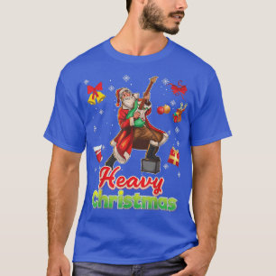 Merry Heavy Metal Christmas Santa Electric Guitar  T-Shirt