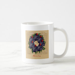 merry hens wreath gifts coffee mug