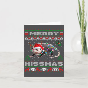Merry Hissmas Ssum Lovers Ossum Christmas Funny Xm Card