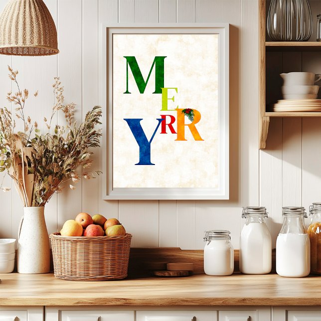 Merry Holiday Decor, Wall Art Christmas Poster (Creator Uploaded)