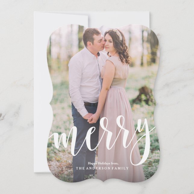 Merry Holiday Overlay Card (Front)