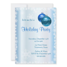 Merry Holiday Party on Ice-blue