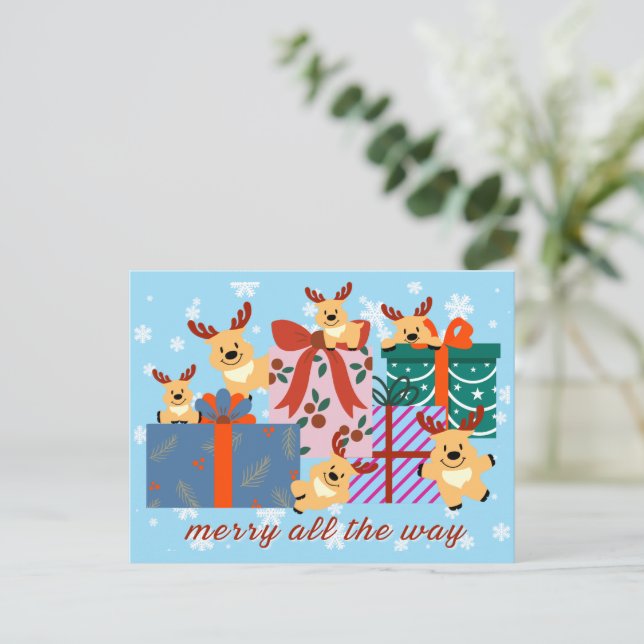 Merry Holiday Postcard (Standing Front)