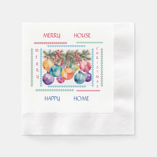 Merry Home Paper Napkin (Front)