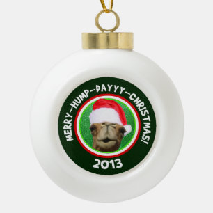 Merry Hump Day Christmas 2013 Camel Santa Ornament