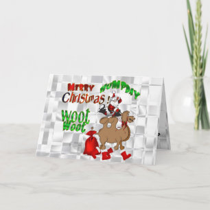 Merry Hump Day Christmas Camel Woot Woot Holiday Card