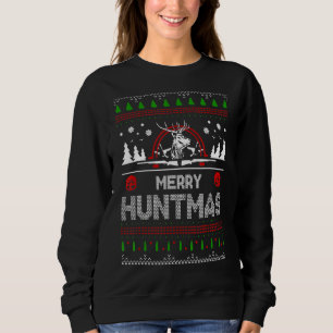 Merry Huntmas Hunting Ugly Christmas Sweater For D