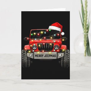Merry Jeepmas Christmas Xmas Santa Reindeer Men Bo Card