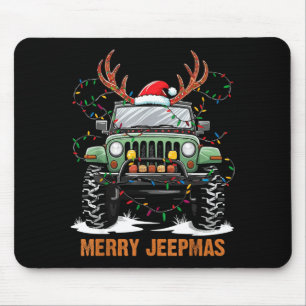 Merry Jeepmas Christmas Xmas Santa Reindeer Men Bo Mouse Pad