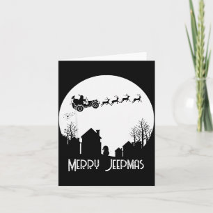 Merry Jeepmas Santa Christmas Reindeer Funny Pajam Card