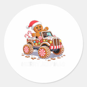 Merry Jeepmas Ugly Light Reindeer Christmas Classic Round Sticker