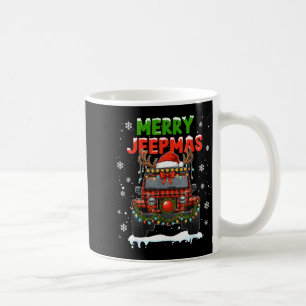 Merry Jeepmas Ugly Light Reindeer Christmas Funny Coffee Mug