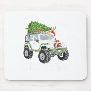 Merry Jeepmas Ugly Light Reindeer Christmas Funny  Mouse Pad