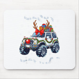 Merry Jeepmas Ugly Light Reindeer Christmas Funny  Mouse Pad