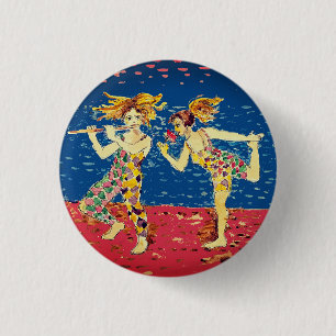 Merry jesters 3 cm round badge