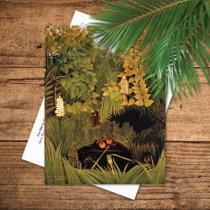 Merry Jesters Gorillas Henri Rousseau Postcard