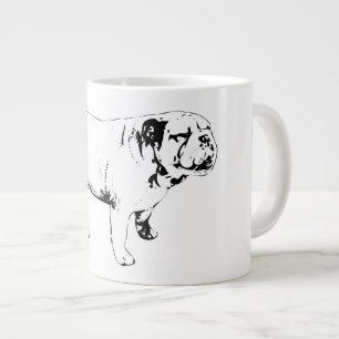 merry jowl calm, bulldog large coffee mug
