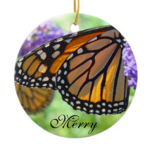 Merry Joy Christmas ornaments Monarch Butterflies