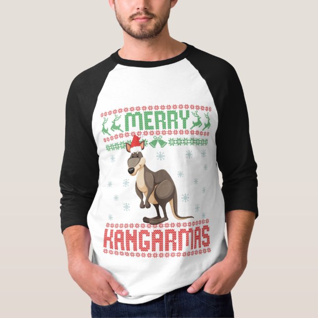 Merry Kangarmas Funny Ugly Christmas Sweater Kanga (Front)