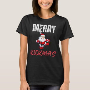 Merry Kick-mas Funny Christmas Santa Claus Karate T-Shirt
