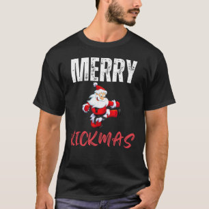 Merry Kick-mas Funny Christmas Santa Claus Karate T-Shirt