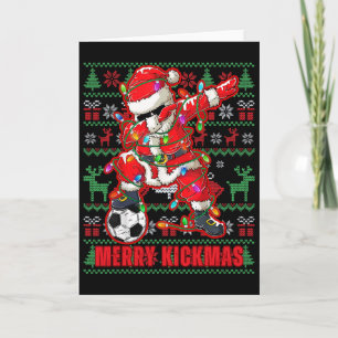 Merry Kickmas Christmas Soccer Byll Ugly Youth Swe Card