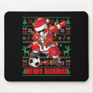 Merry Kickmas Christmas Soccer Byll Ugly Youth Swe Mouse Pad