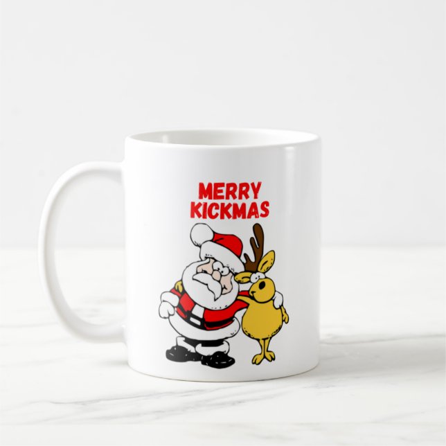 Merry Kickmas Coffee Mug (Left)