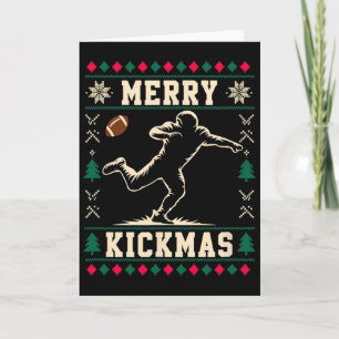 Merry Kickmas Funny Christmas Karate Martial Santa Card