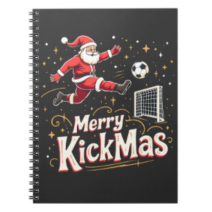 Merry Kickmas Funny Santa Claus Soccer Lovers Notebook